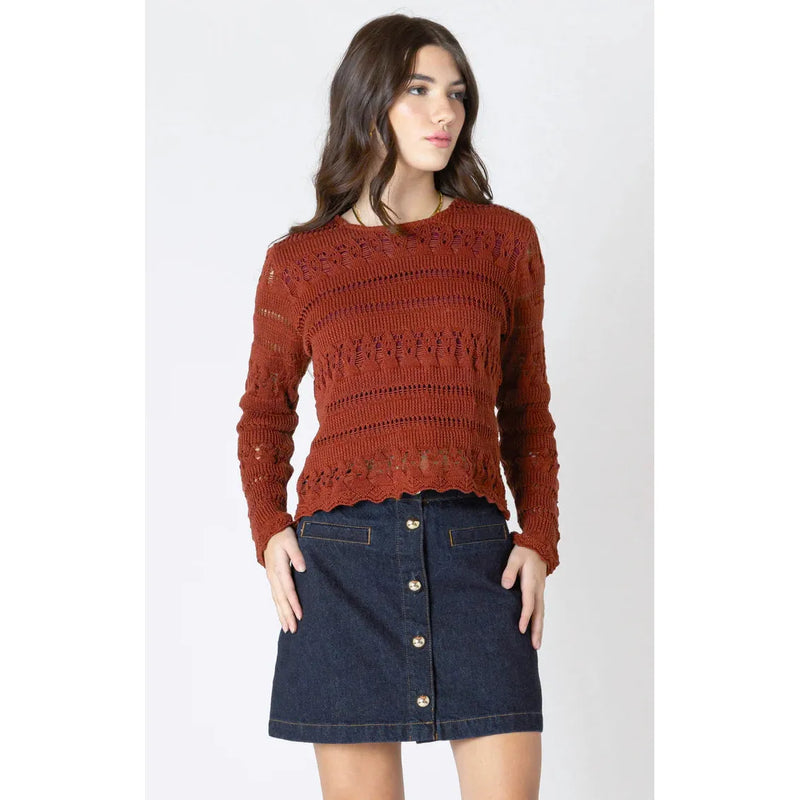 Scallop Hem Crochet Top - Dex