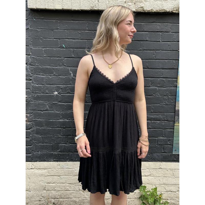 Sharlyn Adjustable Strap Shirred Dress - RD