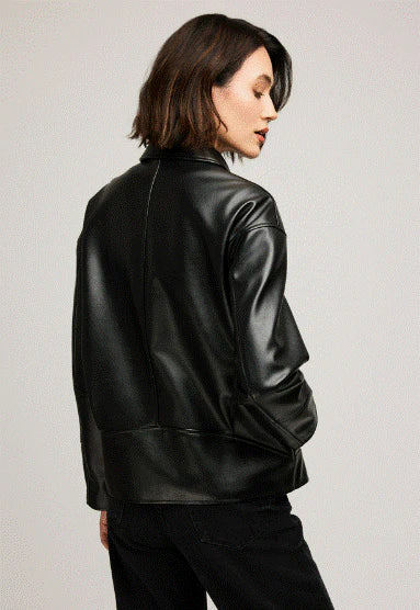 Audrey Vegan Leather Jacket - Gentle Fawn
