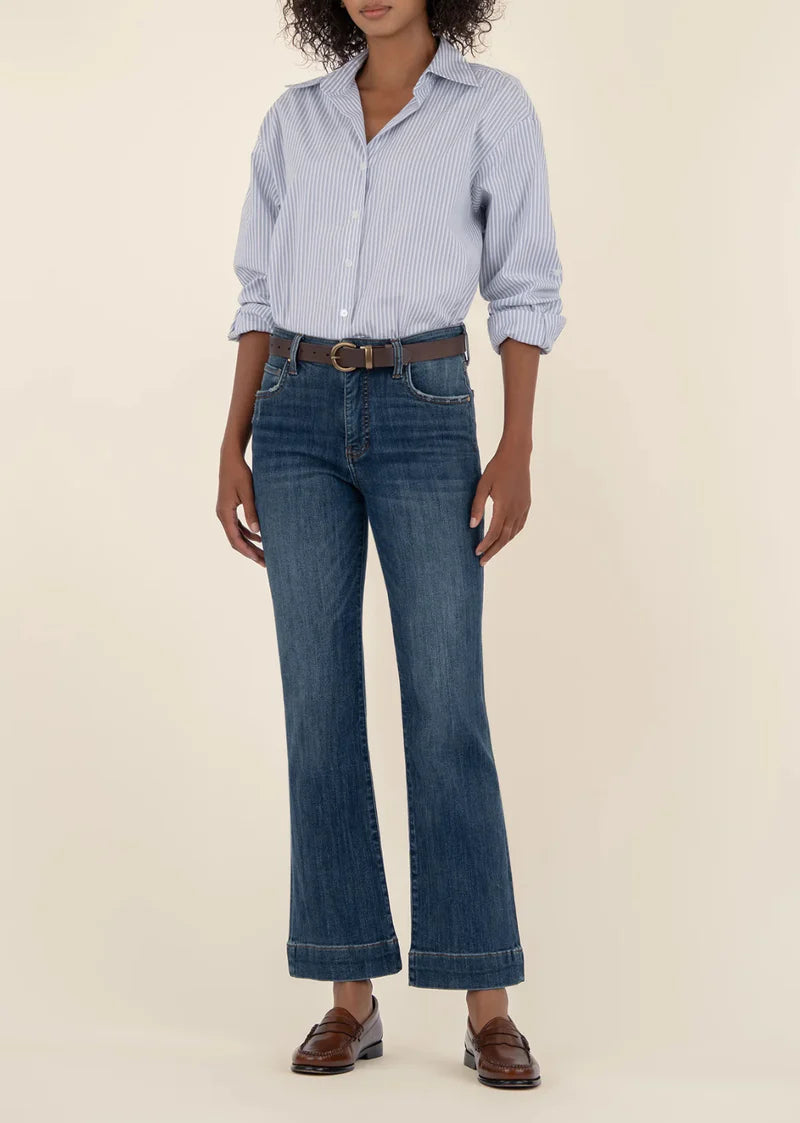 Kelsey High Rise Fab Ab Ankle Flare - Kut From The Kloth