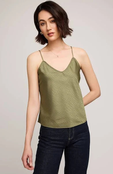 Priscilla Satin Tank - Gentle Fawn