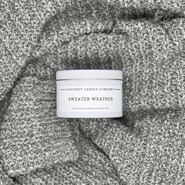 Sweater Weather 8oz Metal Tin - Coconut Candle Company