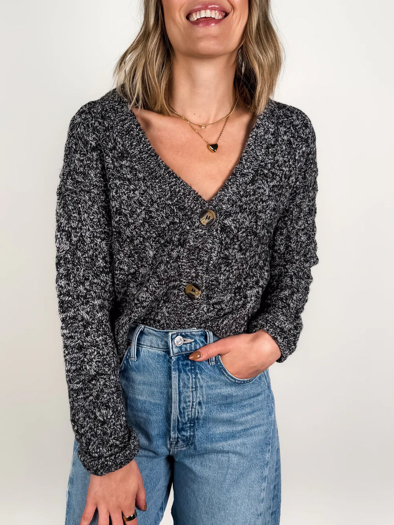 Oxana LS V-Neck Cardigan - RD