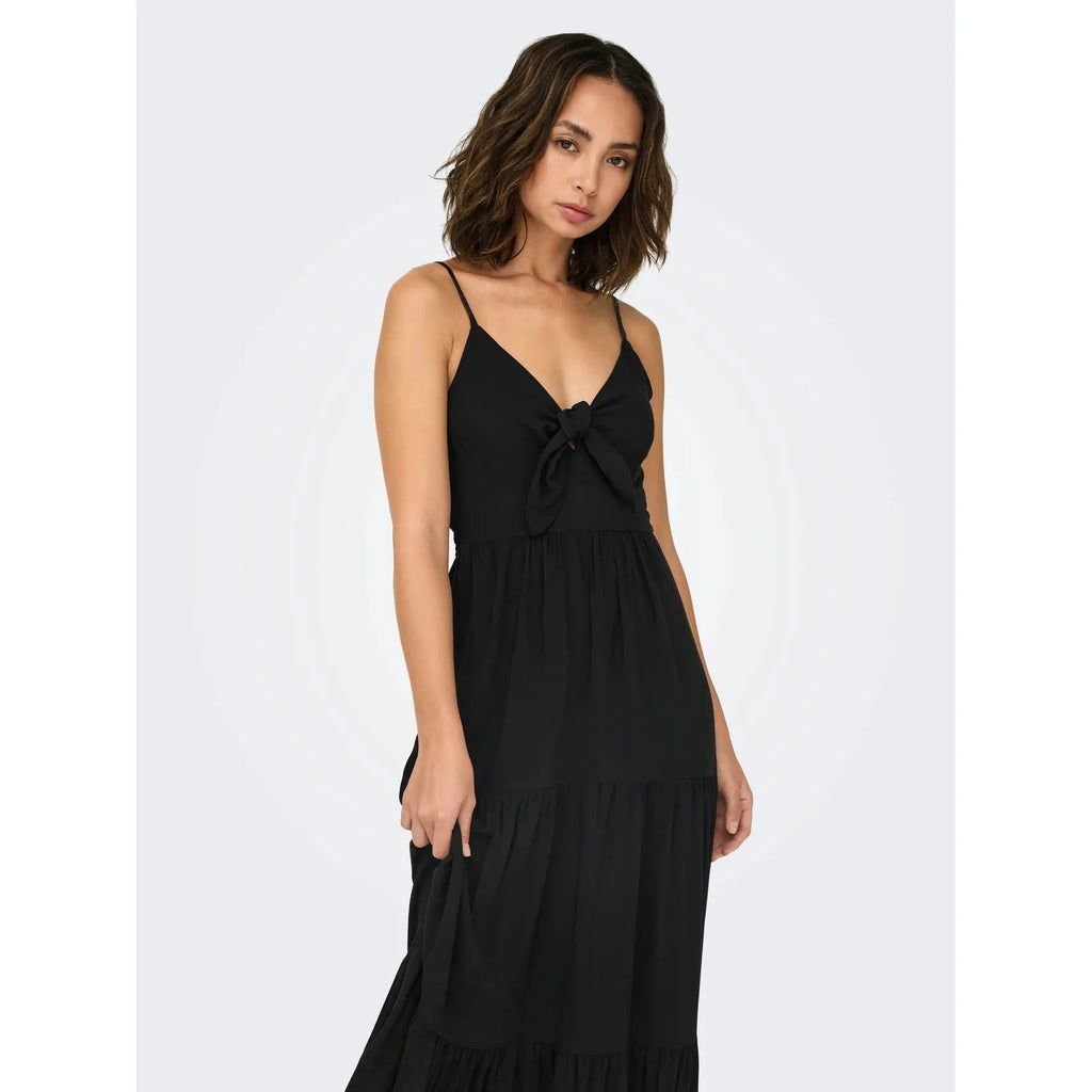 Jennie S/L Knot Long Dress - Only