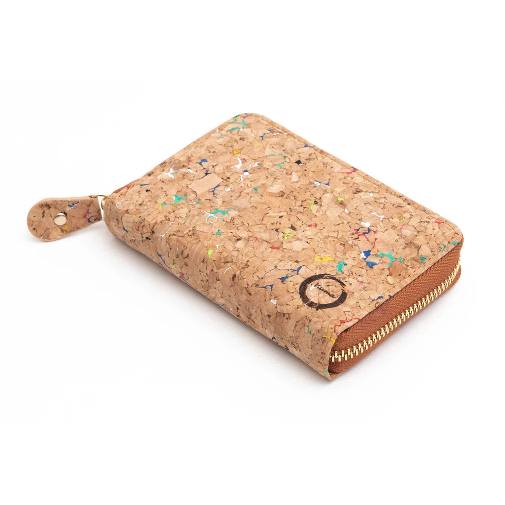 Cork Zippered Wallet - Kuma