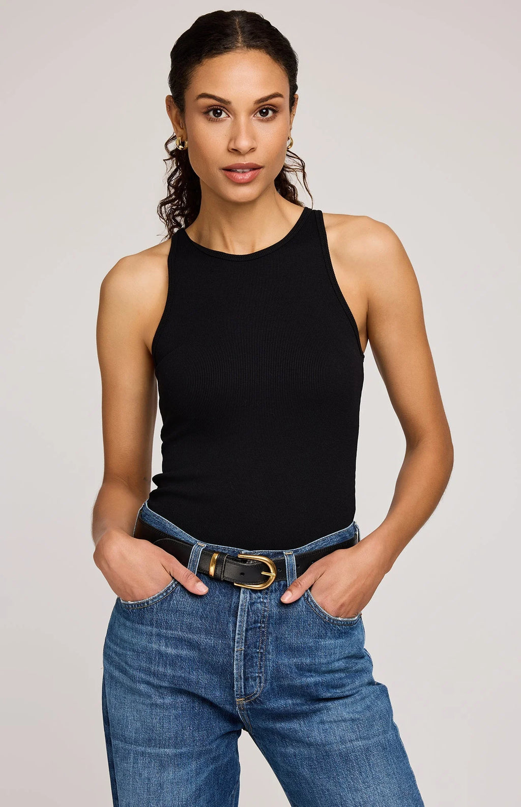 Ronan Ribbed Tank - Gentle Fawn