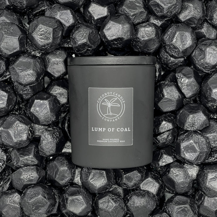 Lump of Coal 10oz Glass Jar - Coconut Candle Company