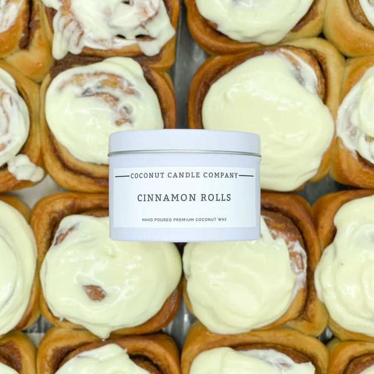 Cinnamon Rolls 8oz Metal Tin - Coconut Candle Company