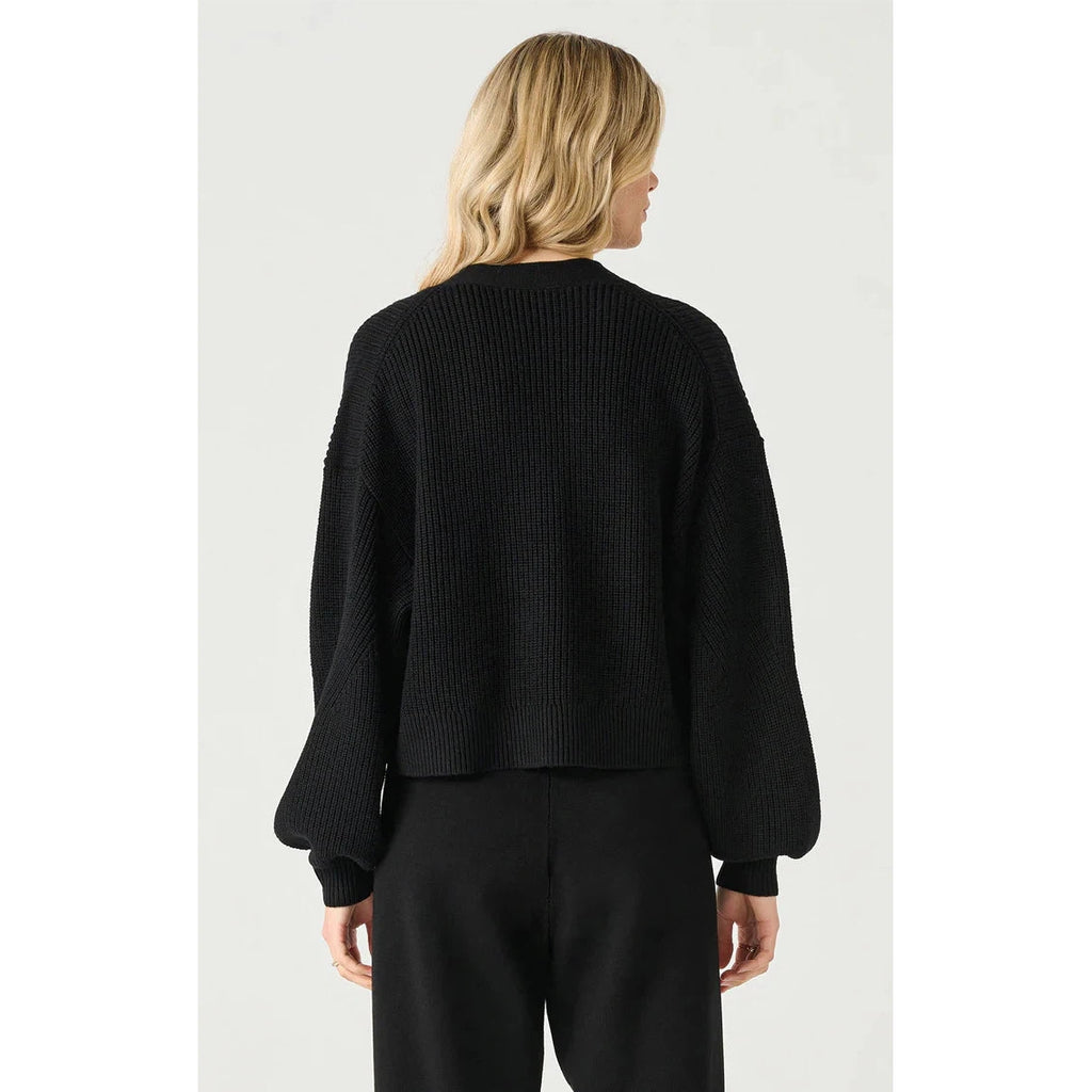 Textured Open Cardigan - Black Tape