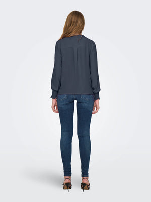 Mette V-Neck Smock Top - Only