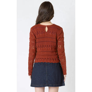 Scallop Hem Crochet Top - Dex
