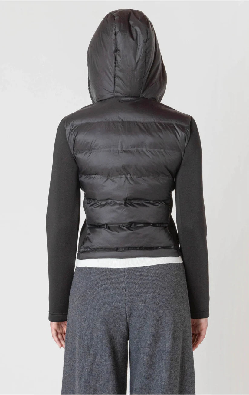 Mixxed Fabric Puffer Jacket - Room 34
