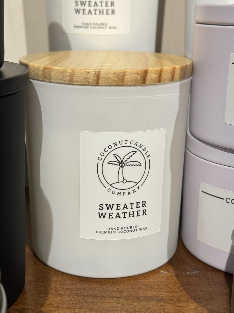 Sweater Weather 10oz Glass Jar - Coconut Candle Company