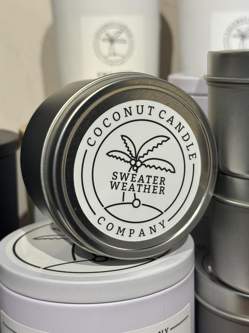 Sweater Weather 4oz Metal Tin - Coconut Candle Company