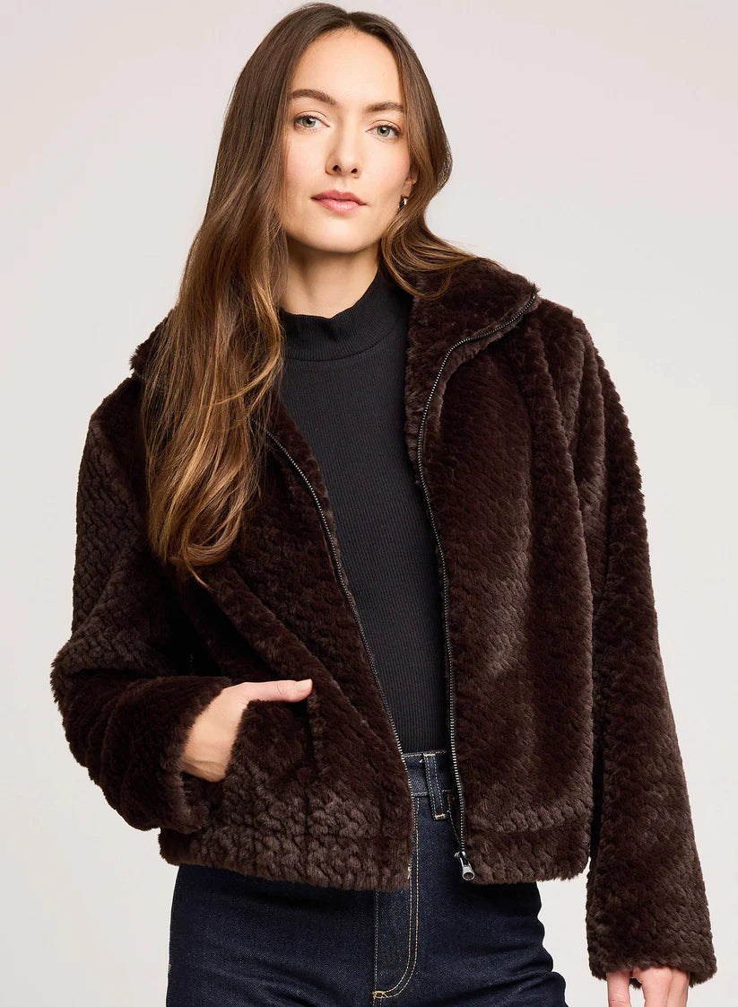 Calista Faux Fur Jacket - Gentle Fawn