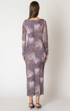 Printed Mesh Maxi Dress - Black Tape