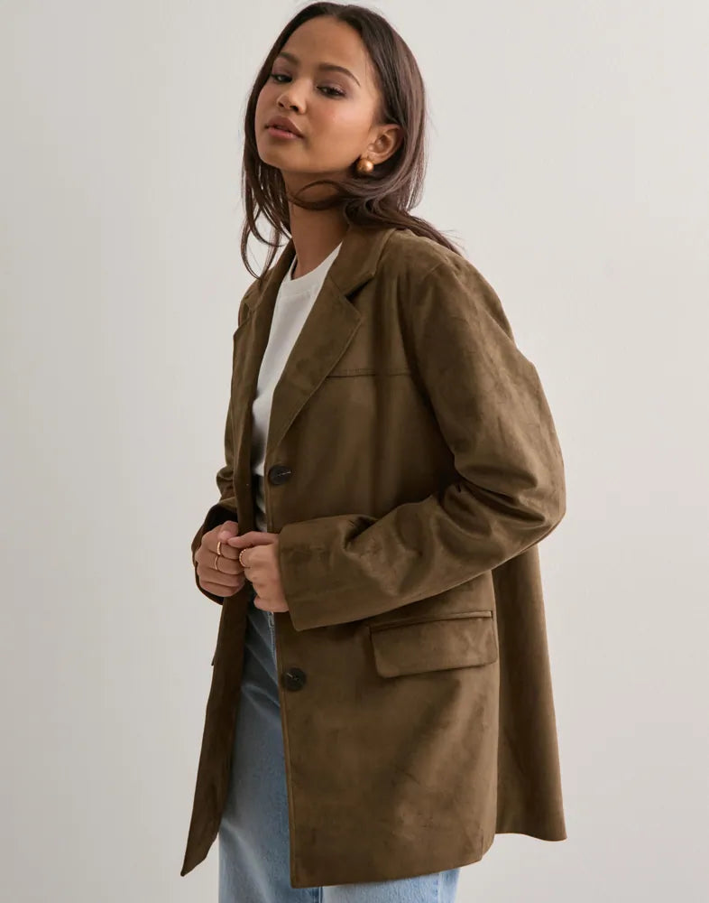 Tulip Life Faux Suede Jacket - Only