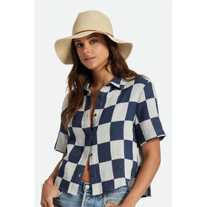 Wesley Straw Packable Fedora - Brixton