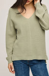 Lisbon V-Neck Knit Sweater - Gentle Fawn