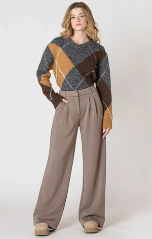 Wide Leg Knit Trouser - Room 34