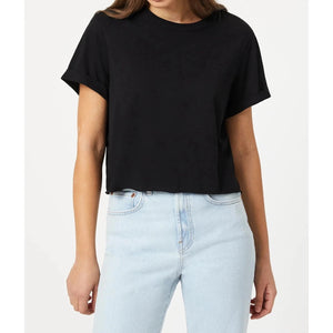 Short Sleeve Crop T-shirt - Mavi