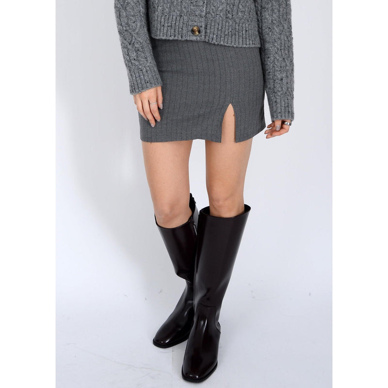 Mara Mini Skirt w/ Slit - RD
