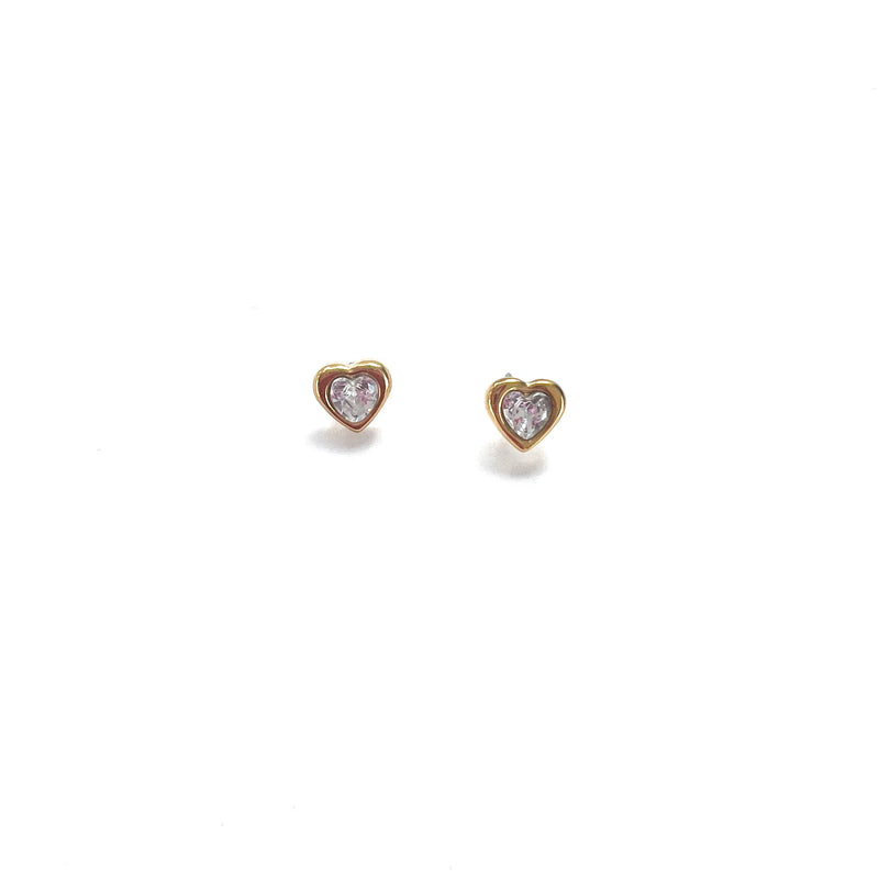 Clear Heart Stone Earrings - Royce & Oak