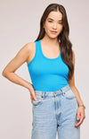 Bowen Ribbed Tank Top - Gentle Fawn