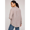 Arabella Striped Button Down Shirt - Gentle Fawn