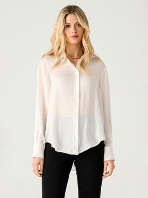 Flowy Satin Blouse - Black Tape