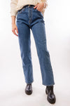 Highly Desirable Straight Jean - Silver