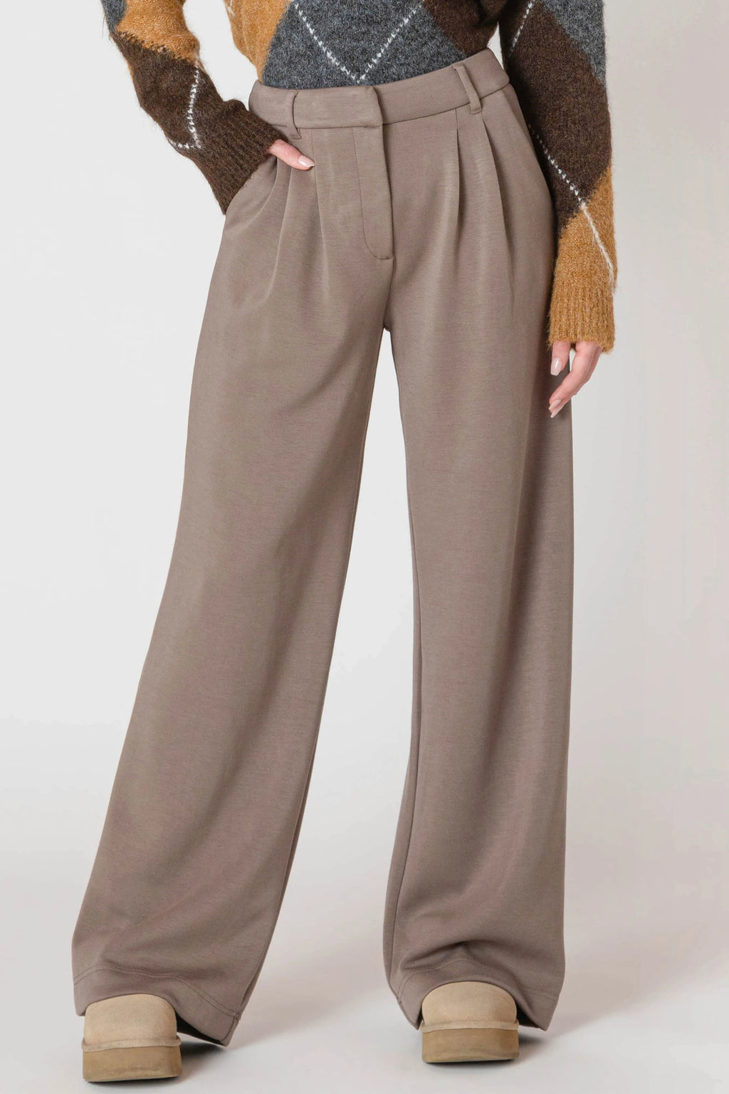 Wide Leg Knit Trouser - Room 34
