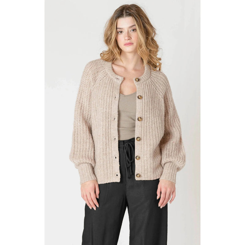 Crewneck Textured Cardigan - Dex