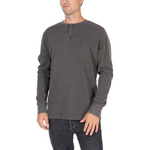 Thermal Knit Henley - Silver