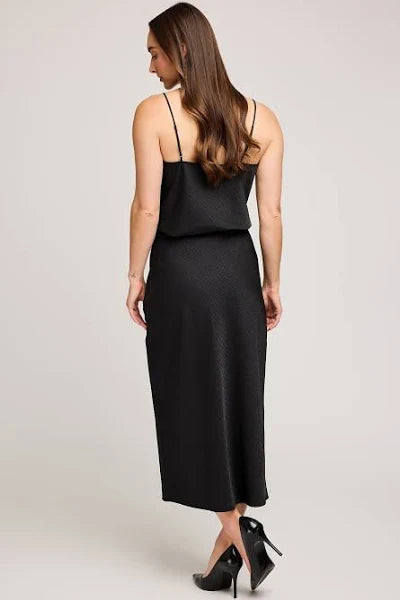 Bonnie Satin Midi Skirt - Gentle Fawn