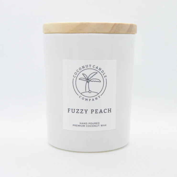 Fuzzy Peach 6oz Glass Jar - Coconut Candle Company