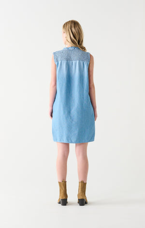 Smocked Shoulder Mini Dress - Dex