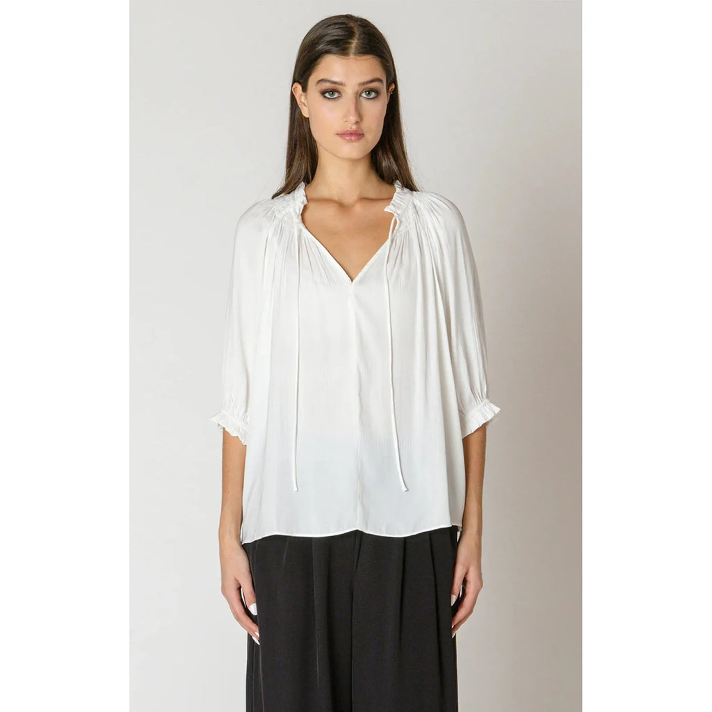 Soft Pleated Blouse - Black Tape