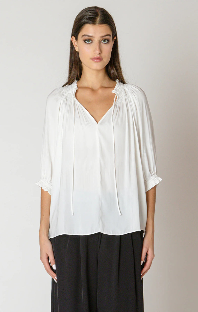 Soft Pleated Blouse - Black Tape
