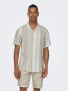 Caiden Life Stripe Linen Resort SS Shirt - Only & Sons