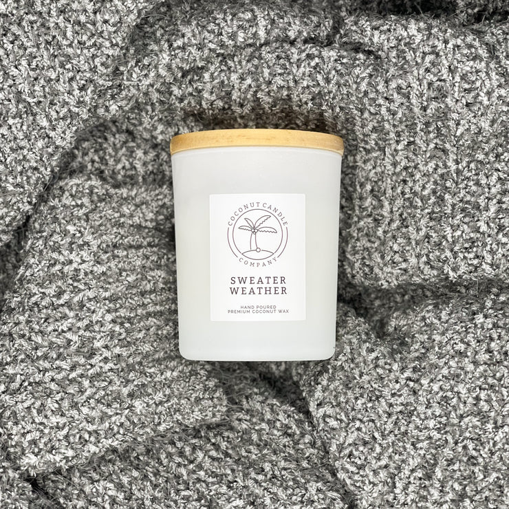 Sweater Weather 6oz Glass Jar - Coconut Candle Company