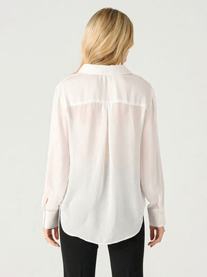 Flowy Satin Blouse - Black Tape