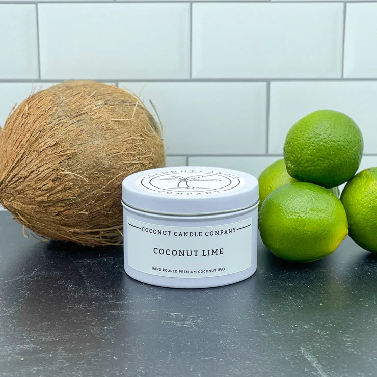 Coconut Lime 8oz Metal Tin - Coconut Candle Company