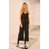 Twisted Strap Wrap Jumpsuit - Black Tape