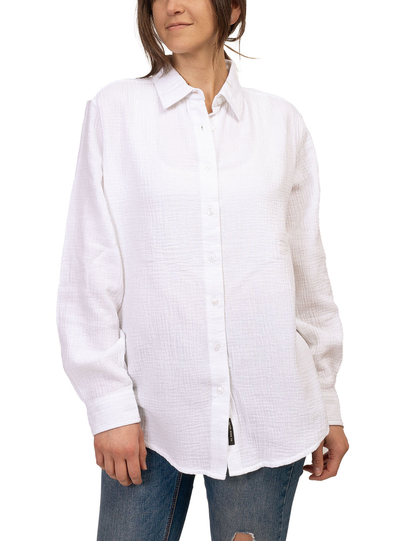 Loose Fit Button Up - Silver