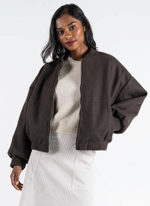 Front Zip Bomber Jacket - C'est Moi