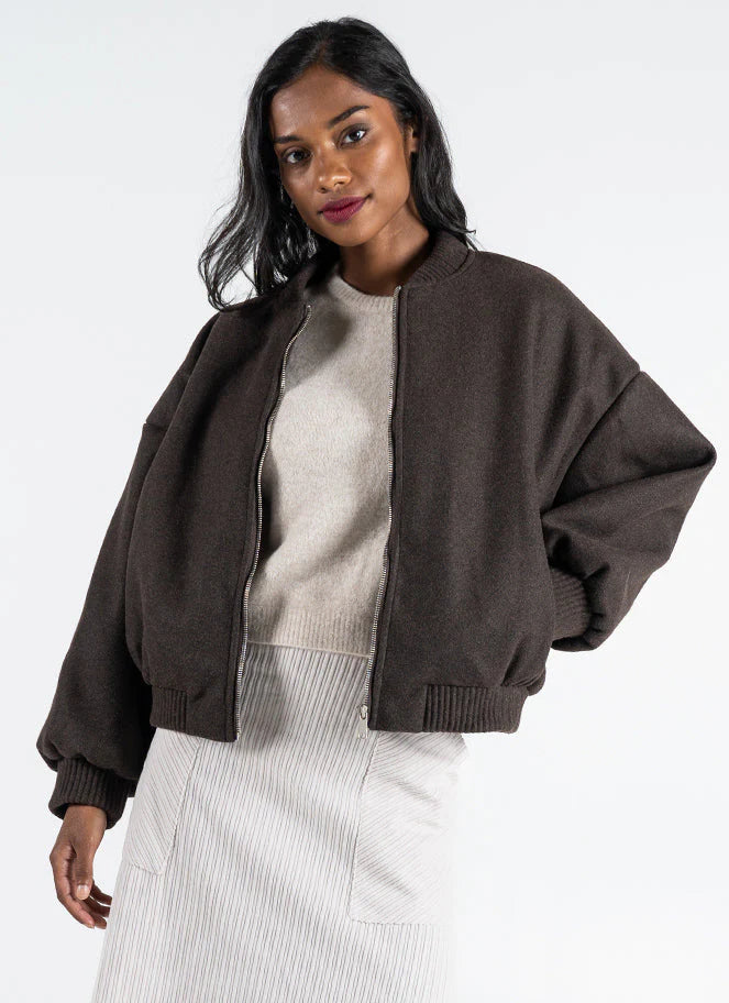 Front Zip Bomber Jacket - C'est Moi