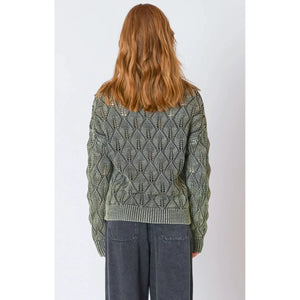 Pointelle Crew Neck Sweater - Dex