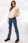 Highly Desirable Straight Jean - Silver