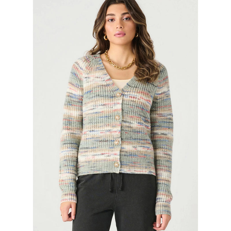 LS Buttoned Spacedye Cardigan - Dex